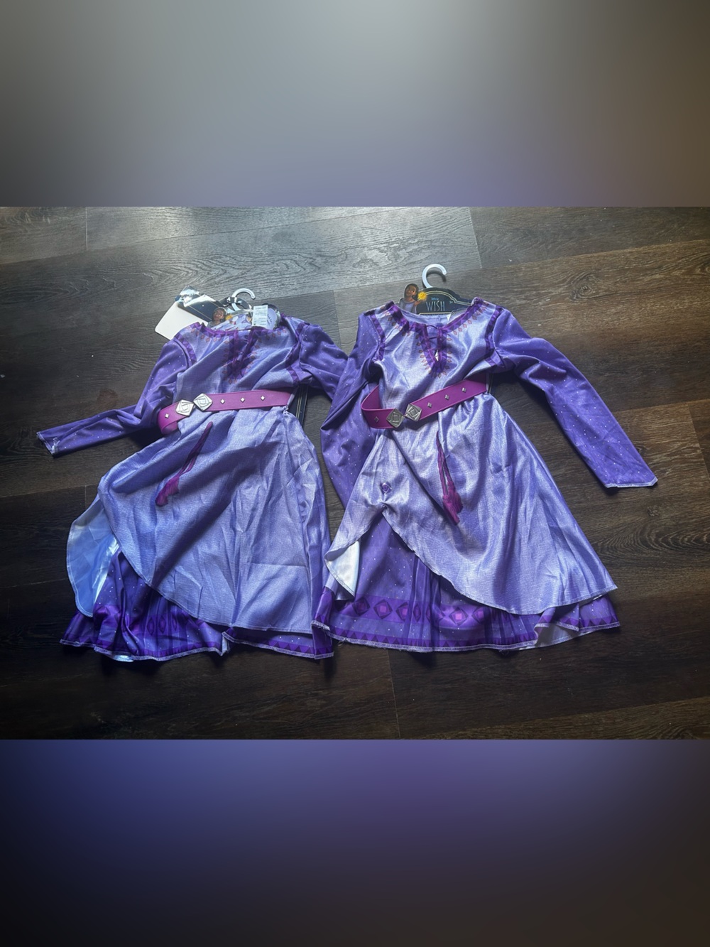 Disney Purple Shimmer Princess Costume Dress with Pink Belt